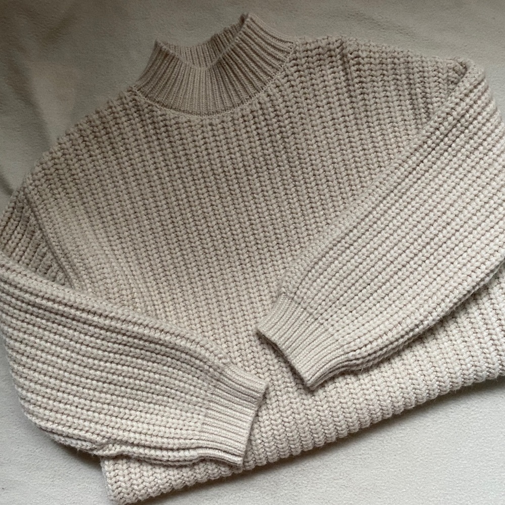 Oversized Funnel Knit Sweater